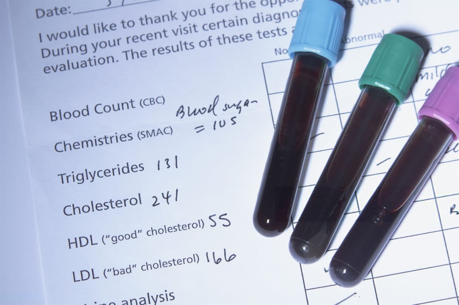 Valori normali degli esami del sangue letti nel loro insieme